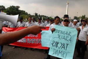 Foto : Ilustrasi Demonstrasi di Istana Presiden RI.
