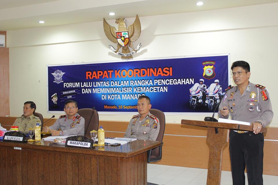Rakor Forum Lalu Lintas : Mencari Solusi Atasi Kemacetan di Kota Manado.