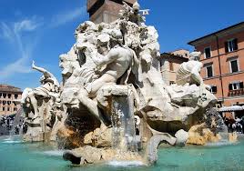 Inilah air mancur Fontana dei Quattro Fiumi yang berada di Kota Roma. (Foto: Flickr)