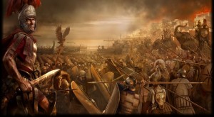 Ilustrasi perang zaman romawi kuno. (foto: 1freewallpapers.com)