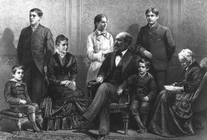 Foto keluarga James A Garfield. (Foto: All About Famous People)