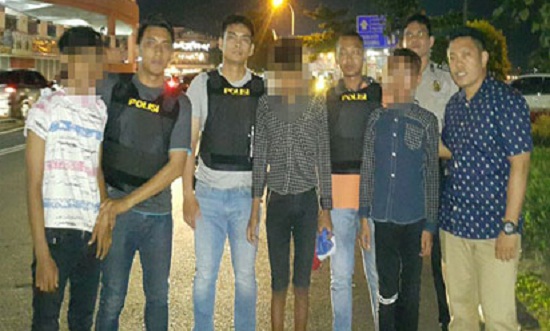 Aparat kepolisian Polresta Manado mengamankan ABG pembuat onar di Kawasan Megamas Manado, Sabtu (7/4/2018) malam.