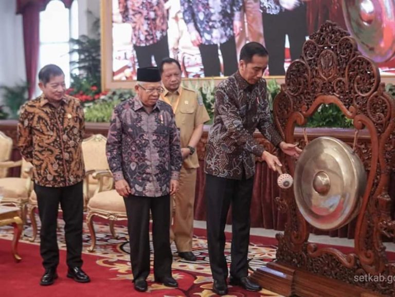 Presiden Joko Widodo didampingi Wapres KH Ma'ruf Amin saat membuka Musrenbangnas RPJMN 2020-2024, Senin (16/12/2019)