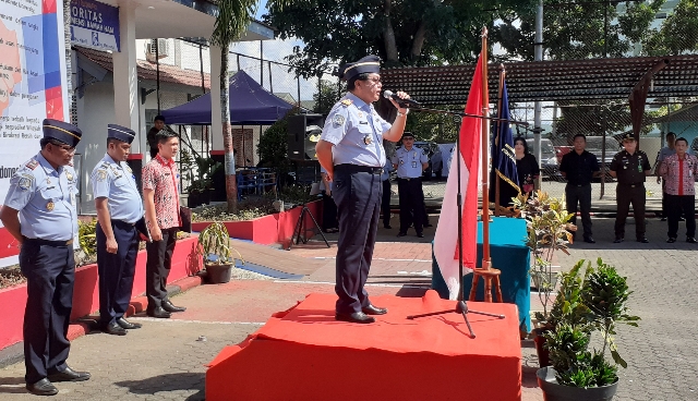 LUMAKSONO, Kakanwil Kementerian Hukum dan HAM Sulut saat menyampaikan sambutan, Kamis (30/01/2020) pagi