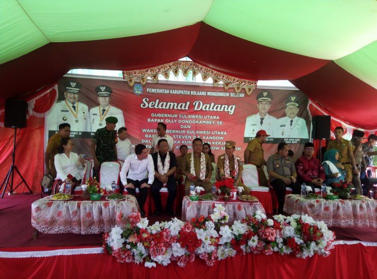 Suasana saat Kunker Gubernur Olly ke Boltim
