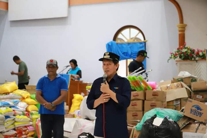 Walikota GSV Lumentut saat membawakan sambutan