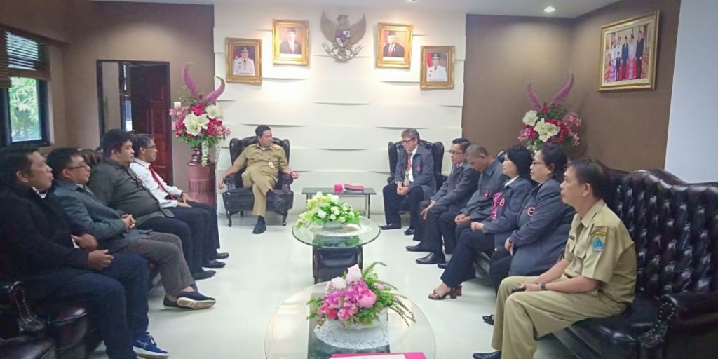 FKPT Sulut saat menemui dan berbincang dengan Wakil Gubernur Sulut Drs Steven OE Kandouw, Selasa (03/03/2020)