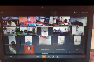 VIDEO CONFRENCE: Menggunakan teknologi yang ada, para wakil rakyat di DPRD Gelar paripurna menggunakan sarana multimedia