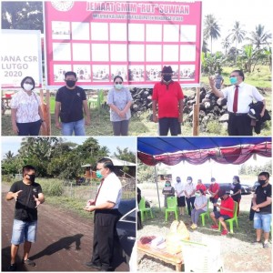 Ibadah dan peletakan batu lanjutan pembangunan yang dipimpin oleh Ketua Sinode GMIM Pendeta Hein Arina dihadiri Gubernur Olly Dondokambey.