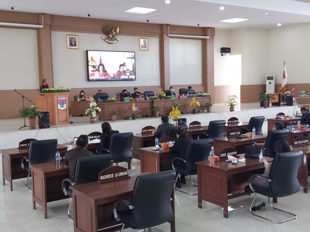 Rapat Paripurna DPRD Kabupaten Minahasa Selatan tetap menerapkan Protap Protokol Kesehatan