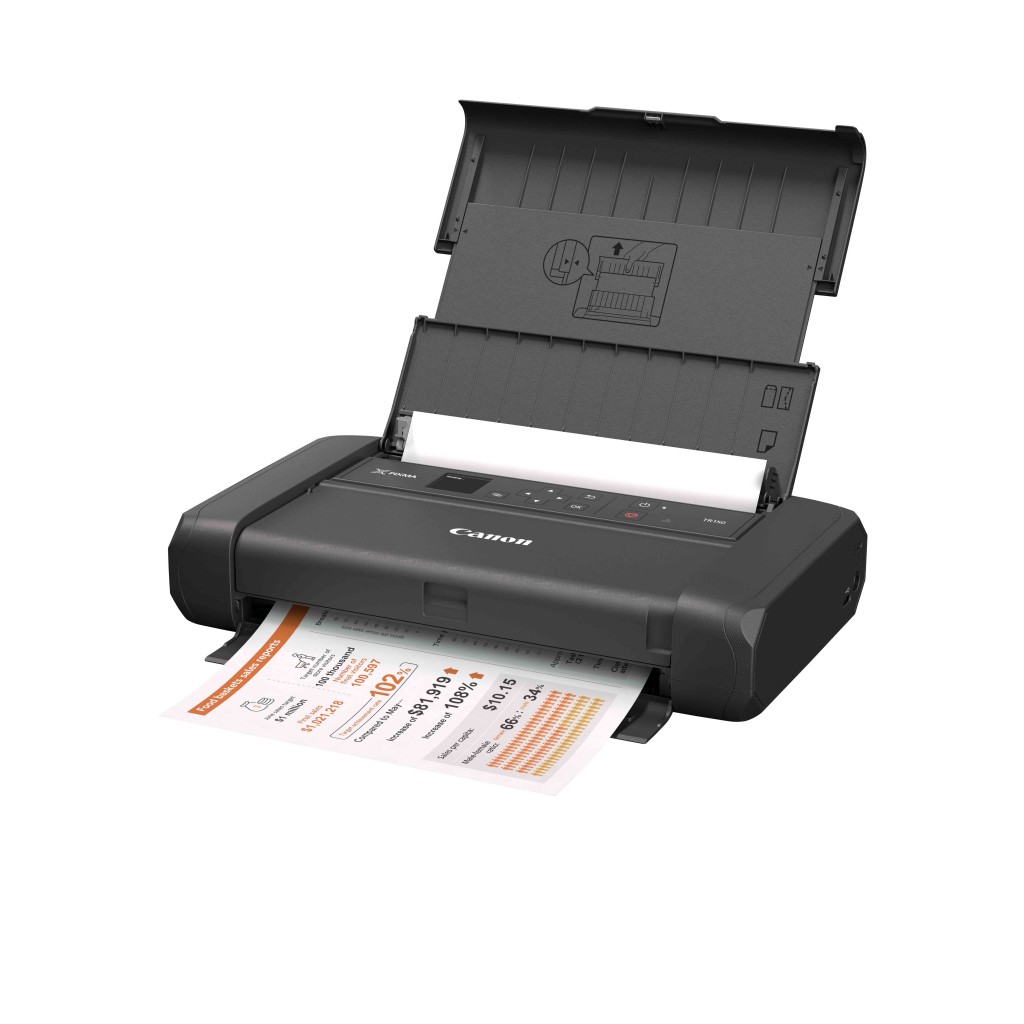 Bentuknya yang portabel dan teknologi yang dihadirkan pada printer PIXMA TR150 ini sangat cocok untuk kebutuhan bisnis dengan mobilitas tinggi