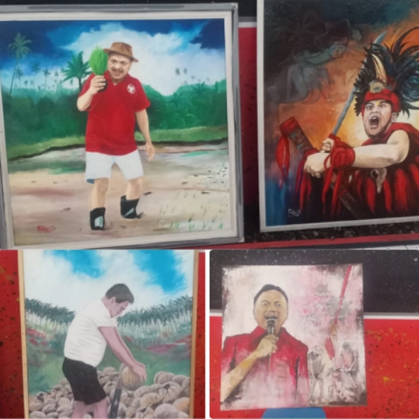 Beberapa lukisan yang sudah masuk dalam persiapan