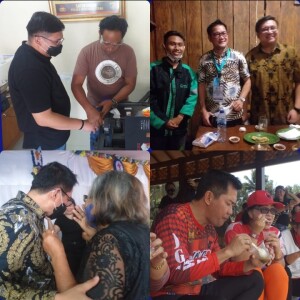 Joune Ganda dan Kevin William Lotulung tampak akrab dengan masyarakat berbagai kalangan profesi. Tampak JG-KWL bersama driver online di salah satu kedai kopi serta dengan dengan warga.