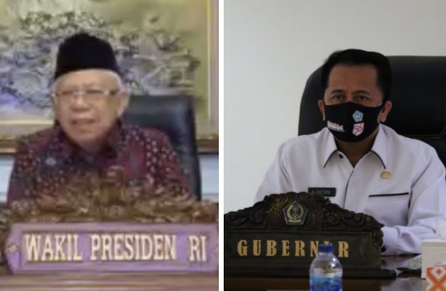 Wapres KH Ma'ruf Amin dan Pjs Gubernur Agus Fatoni