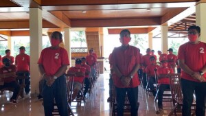 Relawan Garda Pesisir saat melakukan tatap muka dengan JG-KWL di rumah aspirasi Joune - Kevin di bilangan jln. Soekarno.