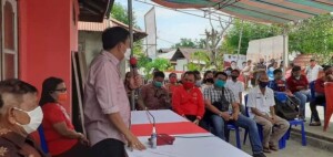 Sambutan dibawakan oleh Pjs. Bupati Clay Dondokambey di Pulau Mantehage.
