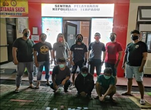 Para pelaku digiring oleh Timsus Waruga Polres Minut malam tadi.