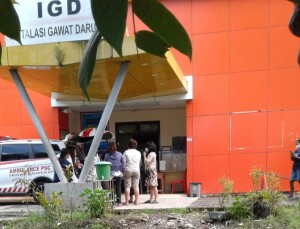 Jenazah korban meninggal dunia Anak usia 6 tahun, saat berada di IGD RSUD Maria Walanda Maramis.