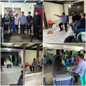 Sore tadi, Ketua Dewan Minut tampak mengunjungi kediaman korban hanyut di Kawangkoan Baru.