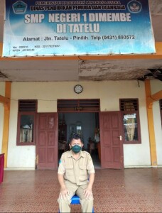 Kepala SMPN 1 Dimembe Karel J. Kolulun, S.Pd