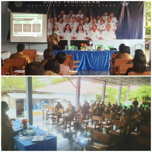 RAKER: Sejumlah Kepala sekolah tampak mengikuti rapat bersama Dinas Pendidikan yang dihadiri oleh Tenaga Ahli Bupati yang juga mantan Kadis Pendidikan Ibu Bernadeth Longdong.