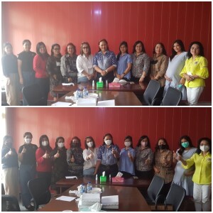 Rapat pertemuan rutin Istri-istri Kerukunan Anggota DPRD Minut yang digelar setiap bulan.