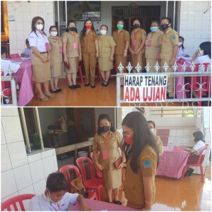 Ujian Luring di SD Negeri Kaasar diikuti oleh 17 peserta ujian yang dibagi dalam 4 kelompok. Menurut Kepsek SD Kaasar berjumlah 17 siswa dibagi 4 kelompok di rumah warga. Kepsek Sosana S. Lumataw, S.Pd tampak menyambut Kadis Olfy Kalengkongan di lokasi tempat ujian.