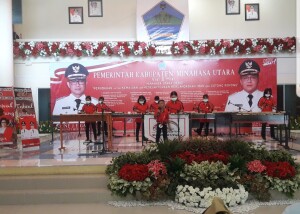 Siswa-siswi SD Negeri Matungkas saat tampil dalam festival Kolintang