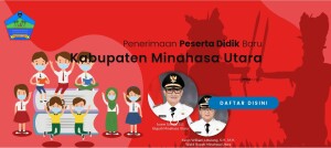 Tampilan website: PPDB ONLINE KABUPATEN MINAHASA UTARA
