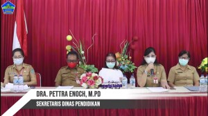 Pengumuman kelulusan jenjang SD se Kabupaten Minahasa Utara oleh Dinas Pendidikan.