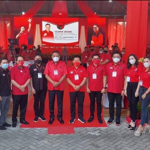 Pengurus DPD Sulut saat menghadiri Rakercab DPC PDIP Minut belum lama ini, di JG Center.