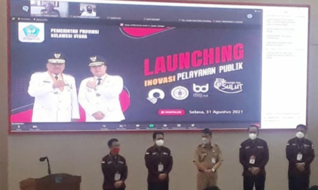 Pemprov Sulut melaunching 4 Aplikasi Baru untuk Layanan Publik, Selasa (31/08/2021)
