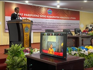 Jimmy Mekel ketua Pansus LPK Pelaksanaan APBD Tahun Anggaran 2021 yang juga Ketua Komisi 3 DPRD Minut.